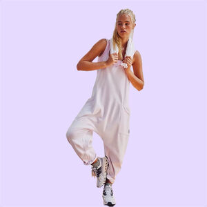 NWT Free People Movement Hot Shot Onesie Rose Quartz $70 Sold Out